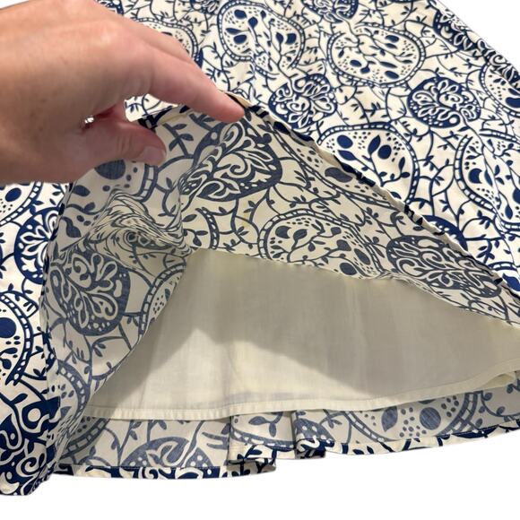 ANTHRO Tabitha women’s dress, strapless, blue and white, knee length, cotton, 6 - Picture 2 of 6